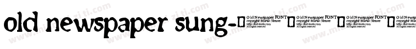 old newspaper sung字体转换